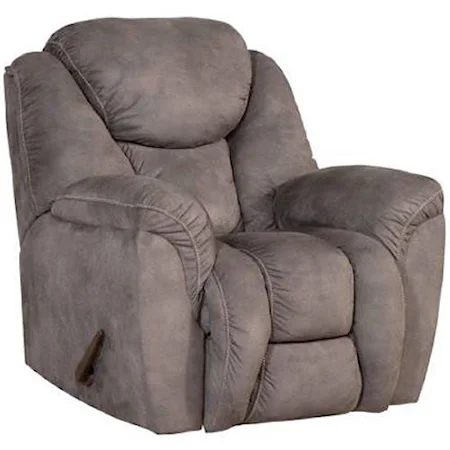 Casual Swivel Gilder Recliner with Plush Pillow Top Arms